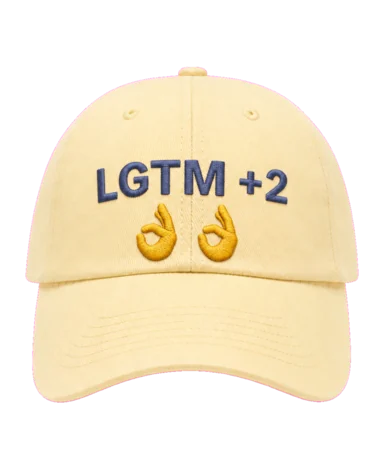 LGTM +2 embroidered dad cap front view