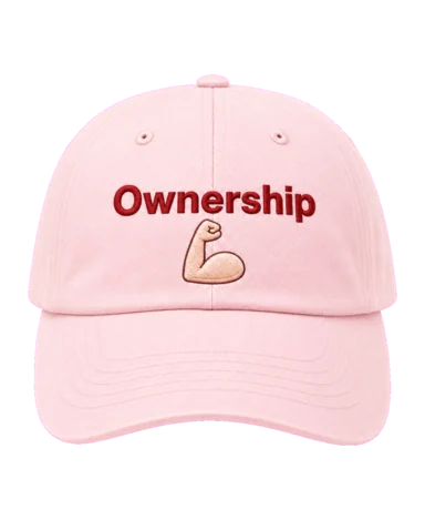 Ownership 💪🏻 embroidered dad cap front view