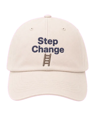 Step Change 🪜 embroidered dad cap front view
