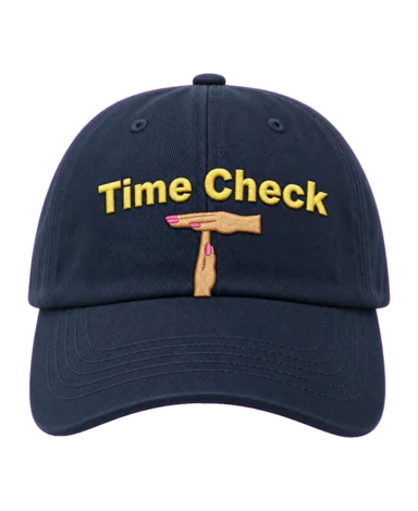 Time Check embroidered dad cap front view