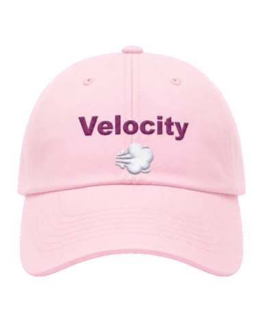 Velocity embroidered dad cap front view